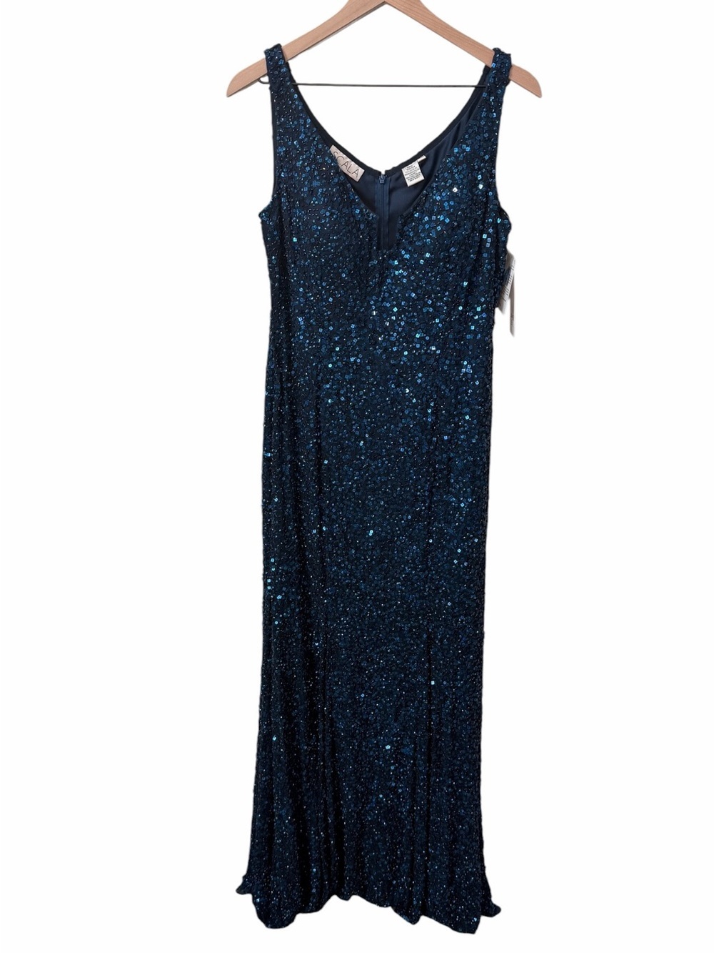NWT Vintage SCALA Sequin Full Length Gown Size 18 / L